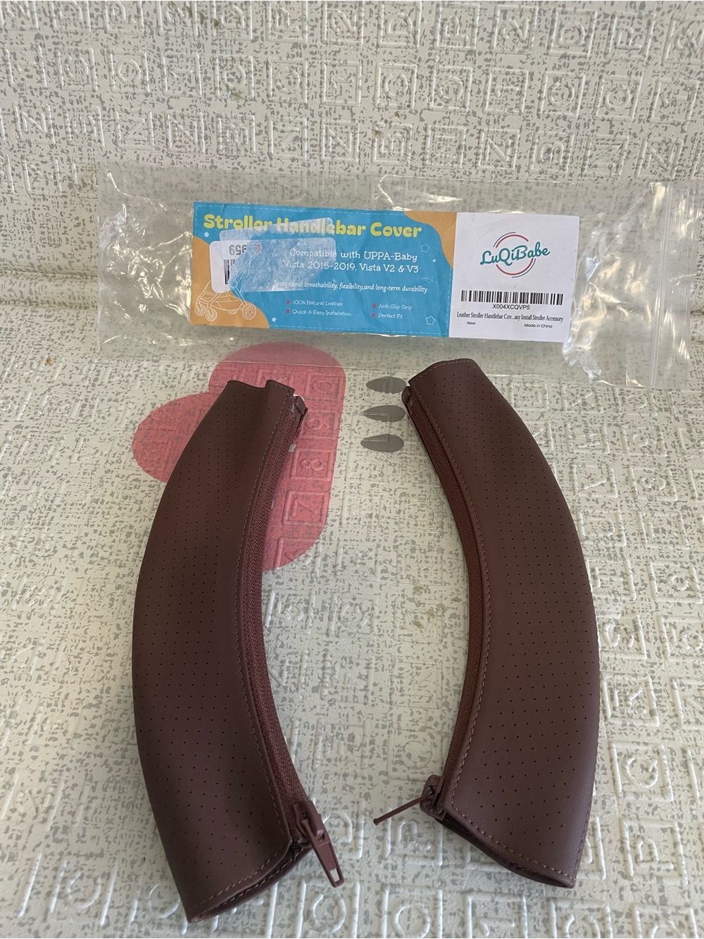 Leather Stroller Handlebar Cover Compatible with UPPA-Baby